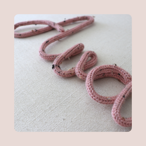 Knitted custom / personalised name sign