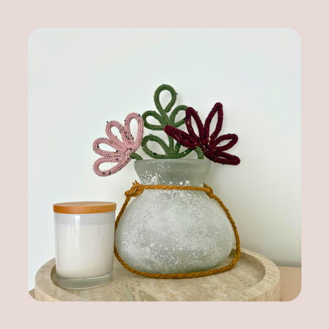 Flower Bouquet Knitted Wire Art