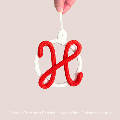 Christmas Initial Ornament