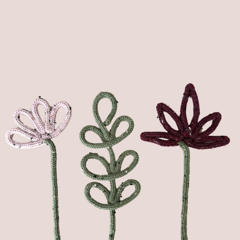 Flower Bouquet Knitted Wire Art
