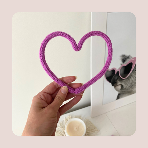 Love Heart Knitted Wall Art