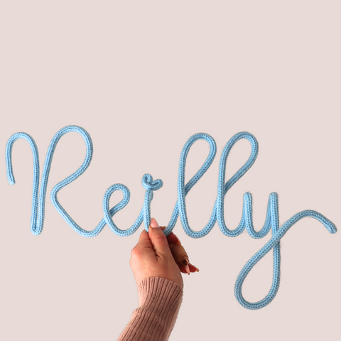 Knitted Names, Nicknames and Words - Solid Colour