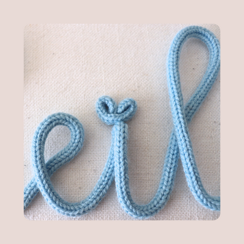 Knitted Names, Nicknames and Words - Solid Colour