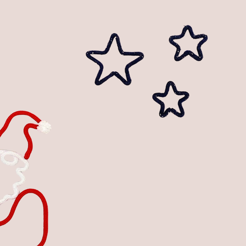 Christmas STARS - Knitted Wall Art